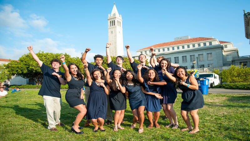 Awards at UC Berkeley - students happy 