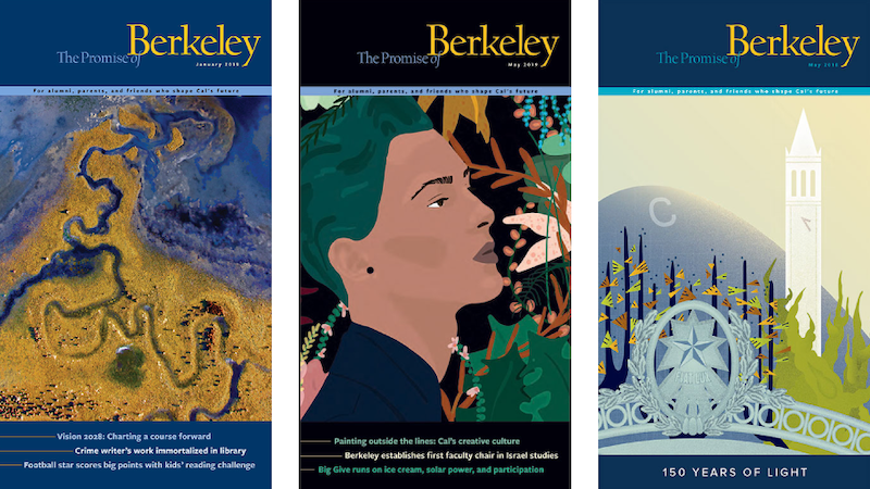 The Promise of Berkeley newsletters in a collage 